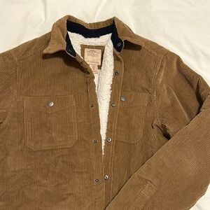 Very nice men’s corduroy wool lined button up jacket